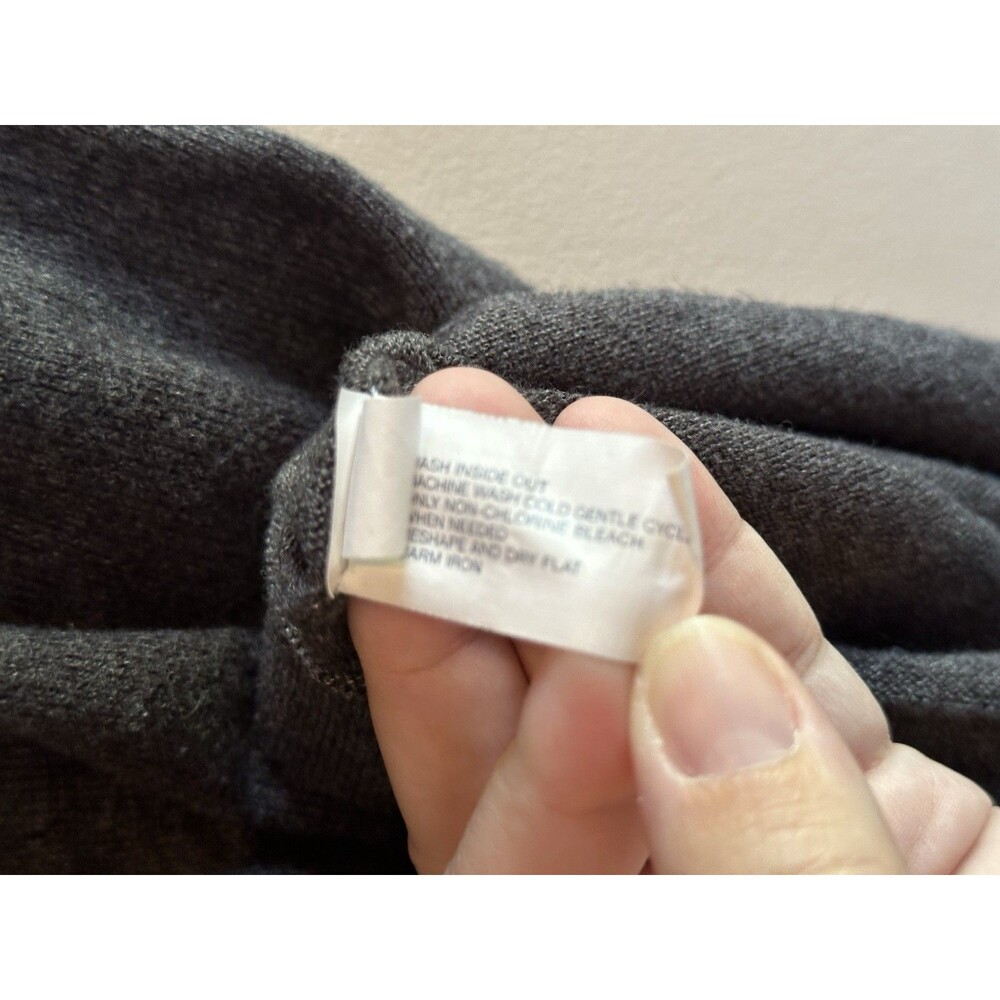 Gap Sweater Dress Women's Large Gray‎ Long Sleeve Rabbit Hair Blend Ribbed Soft - Picture 4 of 8
